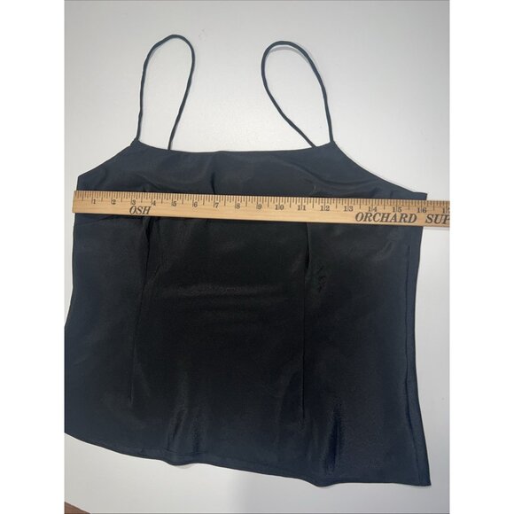 Ann Taylor Blouse 4 Spaghetti Strap Black 100% Silk Y2K - Picture 14 of 16